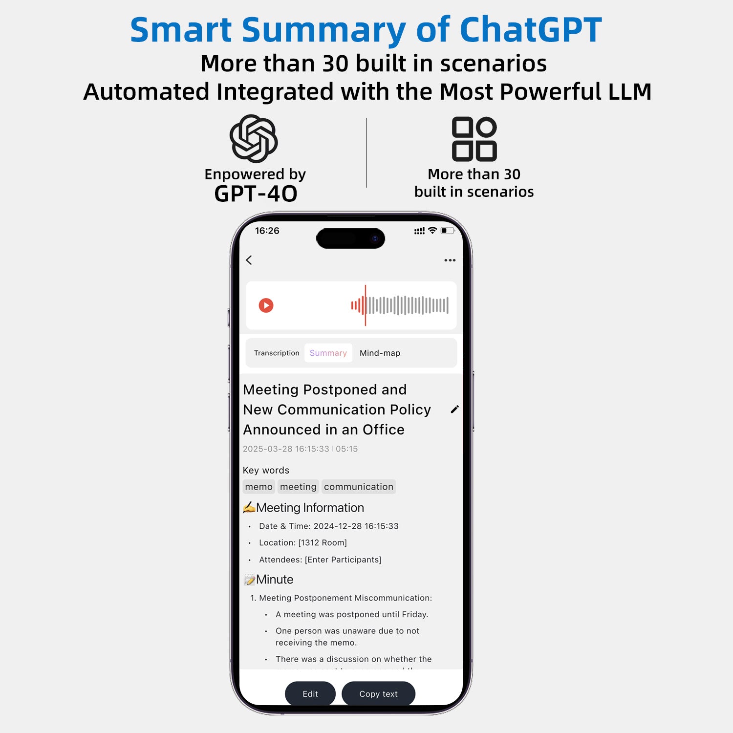 UMEVO Note - AI Voice Recorder - Accuracy Translation & Smart Summarization
