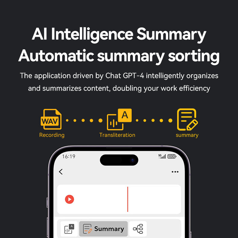 UMEVO-SL Note With Screen AI Voice Recorder, Transcribe & Summarize by ChatGPT