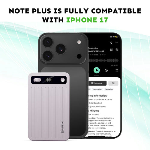 UMEVO Note Plus - Magnetic AI Voice Recorder: HD Noise Reduction & Mobile AI Assistant | Voice Transcription & Summary Powered by ChatGPT