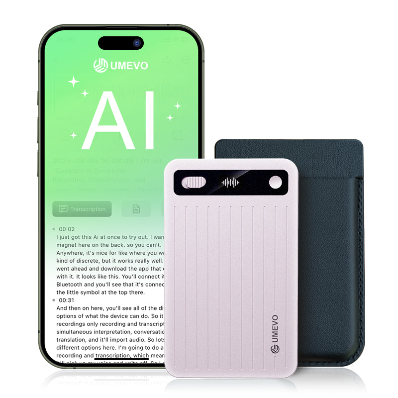 UMEVO Note Plus -  Magnetic Call Recorder AI Voice Recorder, Transcribe & Summarize by ChatGPT